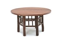 Rustic Hickory Log Dining Table