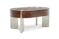Reclaimed Wood with Polished Stainless Steel Legs
