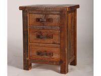 Barnwood Nightstand or End Table with Three Drawers