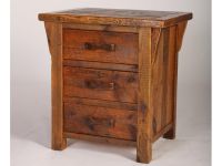 Barnwood Nightstand or End Table with Three Drawers