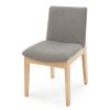 Austere Oak Upholstered Dining Chair - Flannel Grey Fabric