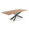 Matrix Solid Wood Dining Table - Live Edge Black Walnut Top w/ Ebony Steel Base