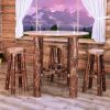 EXAMPLE: Log Pub Stool with Pub Table