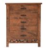 Rustic Campfire 5 Drawer Barnwood Chest