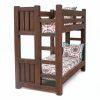 Post & Beam Solid Wood Bunk Bed - Twin over Twin - American Chestnut Finish