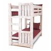 Post & Beam Solid Wood Bunk Bed - Twin over Twin - Driftwood White Finish