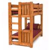 Post & Beam Solid Wood Bunk Bed - Twin over Twin - Honey Amber Finish