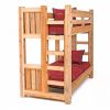 Post & Beam Solid Wood Bunk Bed - Twin over Twin - Natural Clear Finish