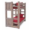 Post & Beam Solid Wood Bunk Bed - Twin over Twin - Weathered Gray Finish