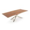 Matrix Solid Wood Dining Table - Live Edge Black Walnut Top w/ Stainless Steel Base