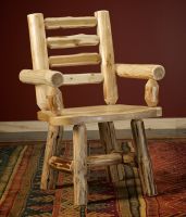 Cedar Lake Ladderback Arm Dining Chair in Clear Finish