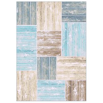 Salty Seas Aqua Entry Rug