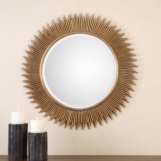 Marlo Antiqued Round Mirror