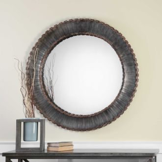 Tanaina Forged Round Mirror