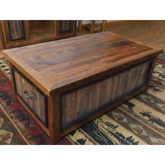 Eagle River Timber Frame Coffee Table with Drawers