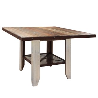 Antique Square Barnwood Counter Table