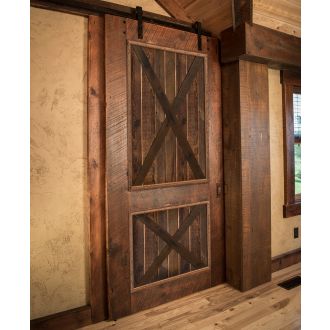 Reclaimed Barnwood Barn Door Style Sliding Door