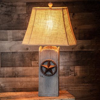 Rustic Star Table Lamp