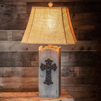 Rustic Cross Table Lamp