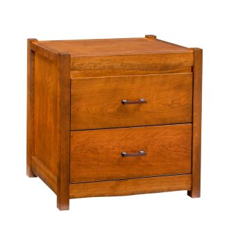 Columbia Valley Natural Wood 2 Drawer Nightstand