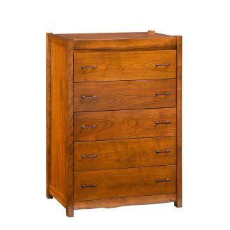 Columbia Valley Natural Wood 5 Drawer Chest