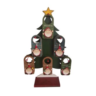 Wooden Santa Door Hanger with Display Stand