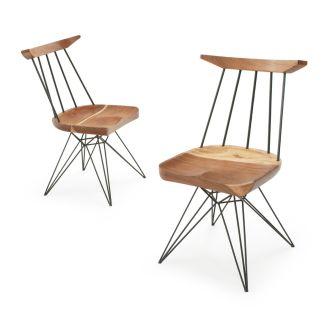 Forged Forest Modern Wood Dining Chairs