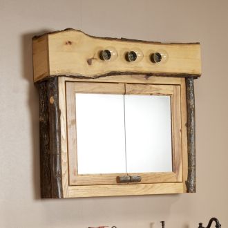 Rustic Real Hickory Medicine Cabinet