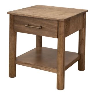 Modern Olimpia Natural Wood End Table