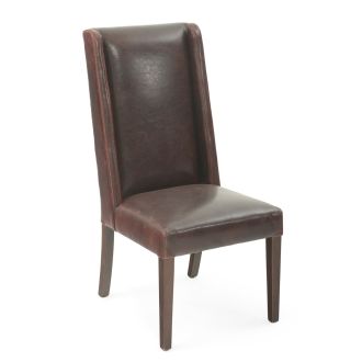 Regal Leather Upholstered Dining Chair - Burnt Umber Cypress Leather