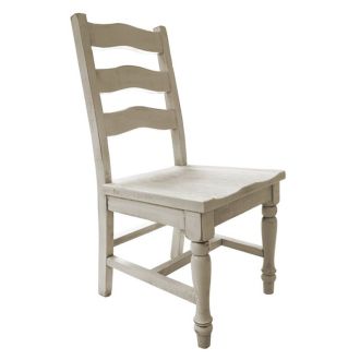 Rock Valley Farmhouse Ladderback Dining Chair with Wood Seat