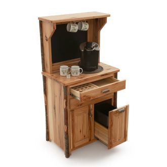 Saranac Hickory Log Coffee Cabinet