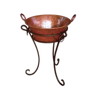 Scroll Hammered Copper Party Tub