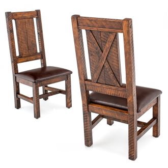 Western Winds Dining Side Chair in Antique Barnwood Finish