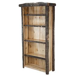 Rustic Log & Natural Wood Bookcases & Shelves