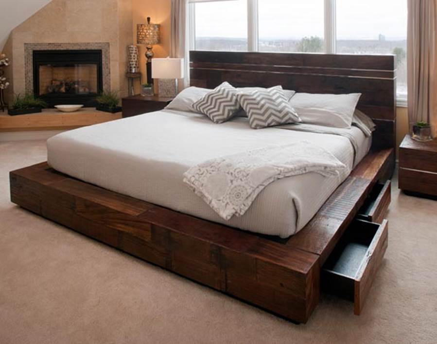 Recharge With These Beautiful Rustic Beds, Reclaimed Wood Queen Headboard Plans Pdf