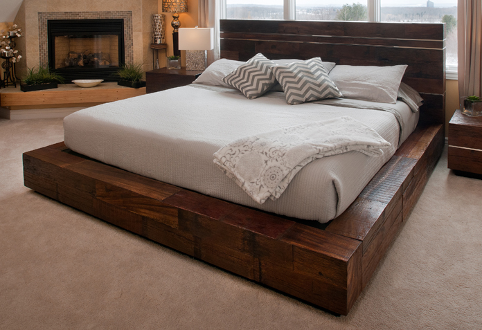 link to the reclaimed wood platform bed
