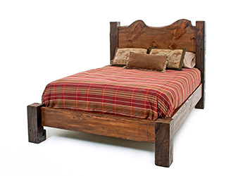 link to the reclaimed barnwood bed