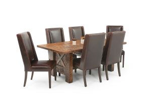 link to upholstered dining chairs and dining table
