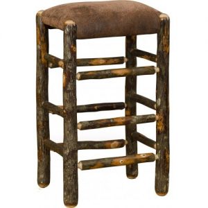 Link to the hickory log counter stool