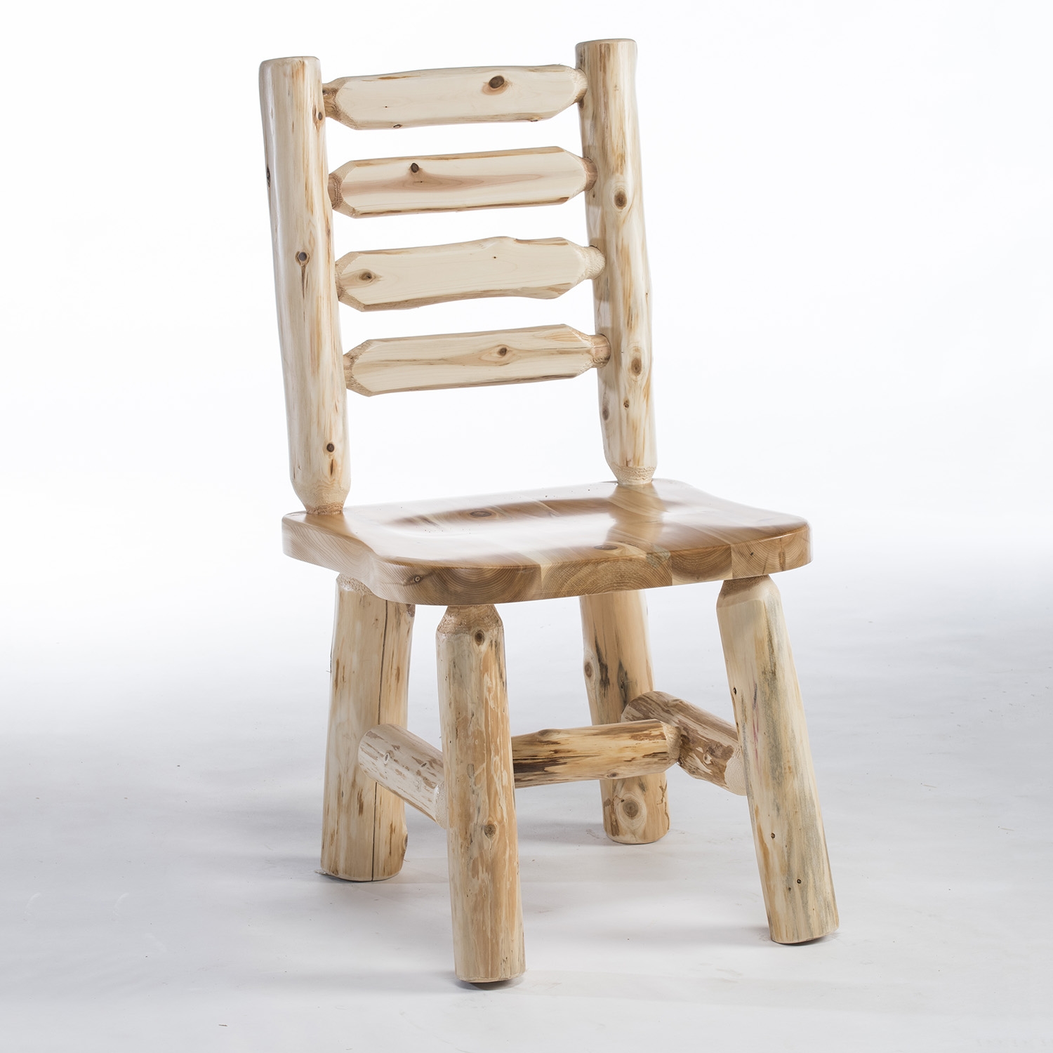 Image of Cedar Lake Ladderback Log Dining Chair