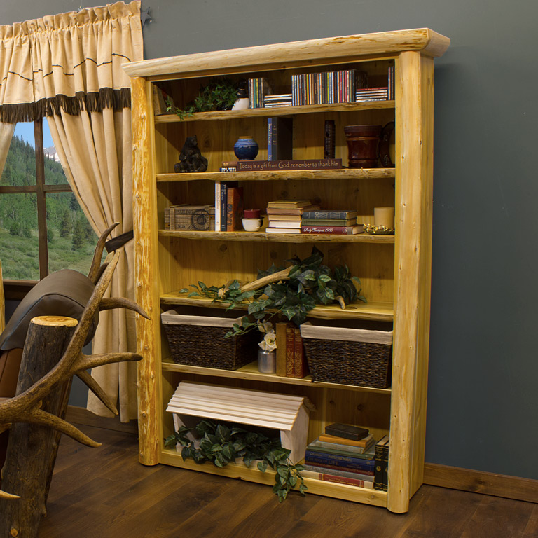 Image of Cedar Lake 6-Foot Log Bookcase